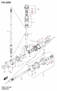 DF200Z From 20002Z-340001 (E01 E40)  2023 drawing TRANSMISSION (DF225Z)