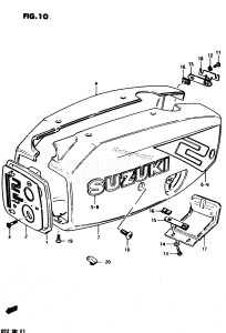 DT2 From 0201-300001 ()  1978 drawing ENGINE COVER