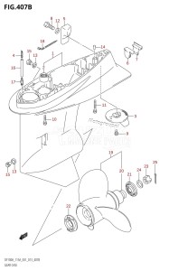 DF115AZ From 11503Z-310001 (E01 E40)  2013 drawing GEAR CASE (DF100AT:E40)