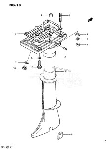 DT3.5 From 0351-300001 ()  1983 drawing DRIVE SHAFT HOUSING