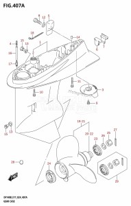 DF115BT From 11506F-440001 (E11 - E40)  2024 drawing GEAR CASE ((DF140BT,DF115BT,DF100C):(E01,E11))