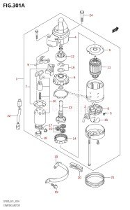 DF300Z From 30001Z-980001 (E01 E40)  2009 drawing STARTING MOTOR