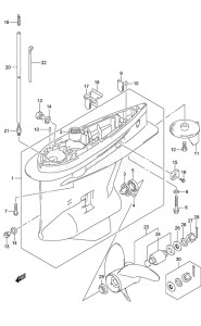 DF 200 drawing Gear Case (C/R)