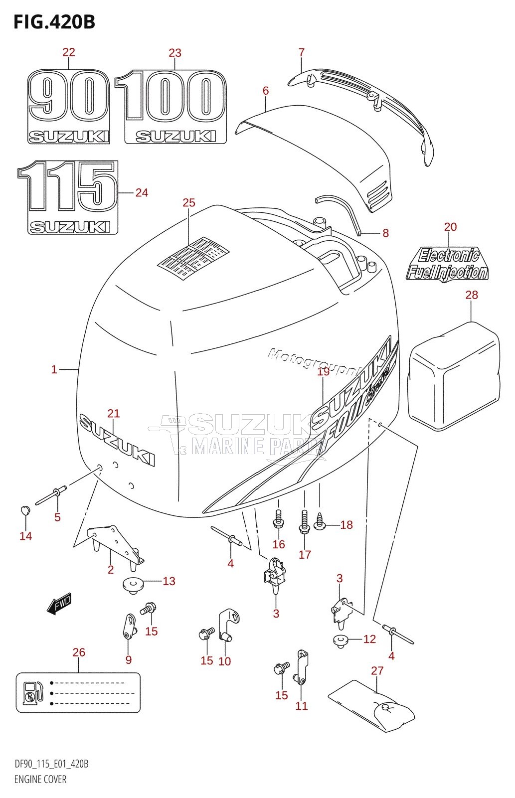 ENGINE COVER (K3,K4,K5,K6,K7,K8,K9)