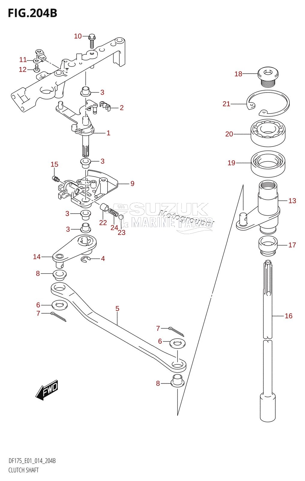 CLUTCH SHAFT (DF150T:E40)