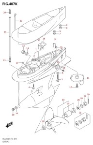 DF225T From 22503F-610001 (E01 E40)  2016 drawing GEAR CASE (DF250T:E40)