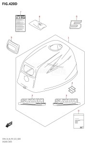 DF6A From 00603F-140001 (P01)  2021 drawing ENGINE COVER (DF5A:020)