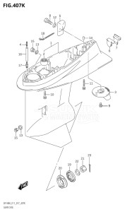 14003Z-710001 (2017) 140hp E11 E40-Gen. Export 1-and 2 (DF140AZ) DF140AZ drawing GEAR CASE (DF115AST:E03)