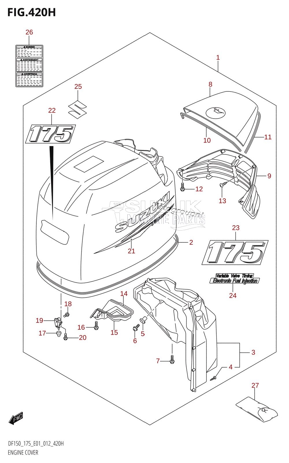 ENGINE COVER (DF175Z:E40)