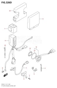 06002F-240001 (2022) 60hp E01 E40 E11-Gen. Export - Costa Rica (DF60AQH  DF60AQH  DF60AT  DF60AT  DF60ATH  DF60ATH) DF60A drawing PTT SWITCH / ENGINE CONTROL UNIT (SEE NOTE)