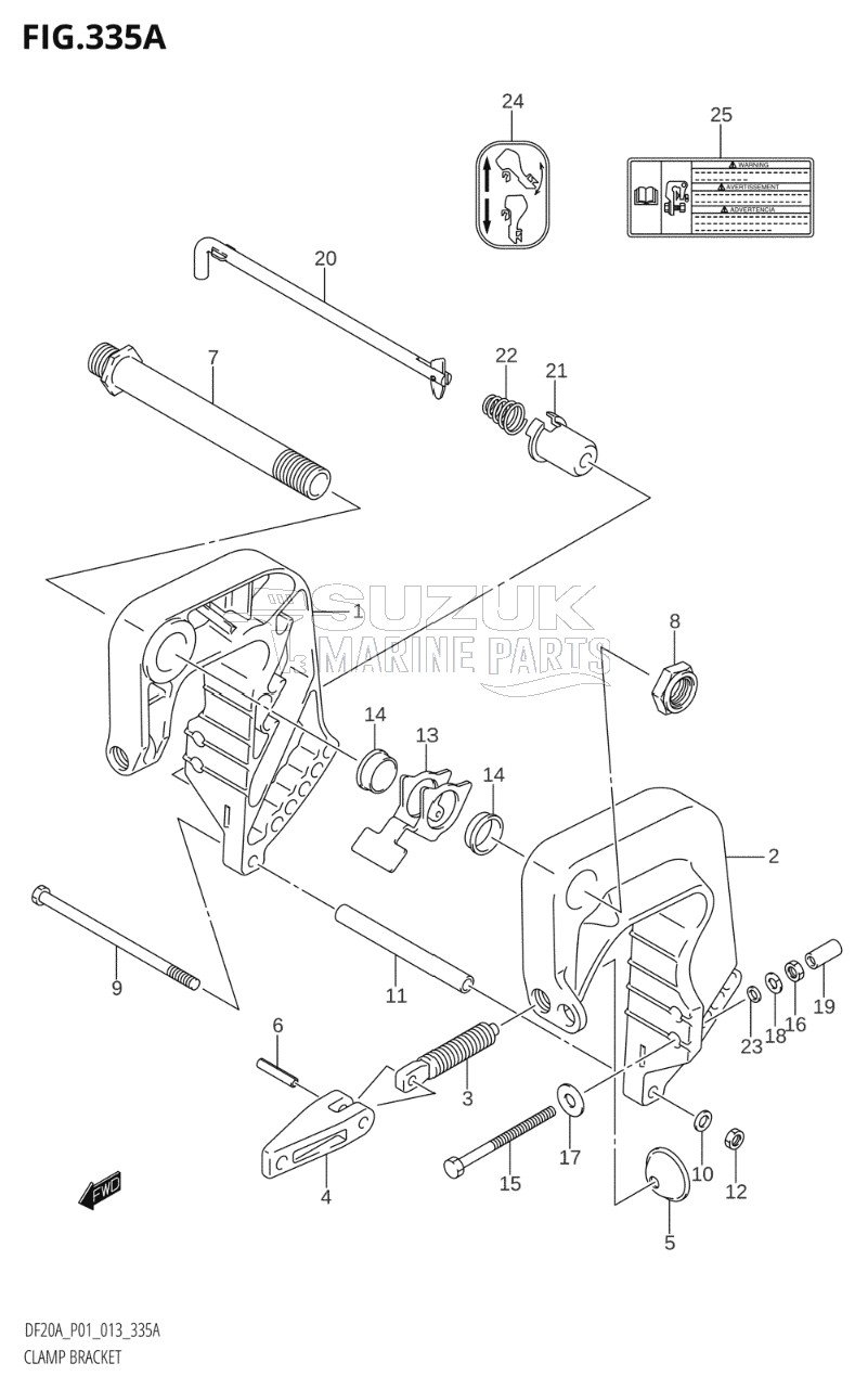 CLAMP BRACKET (DF9.9B:P01)