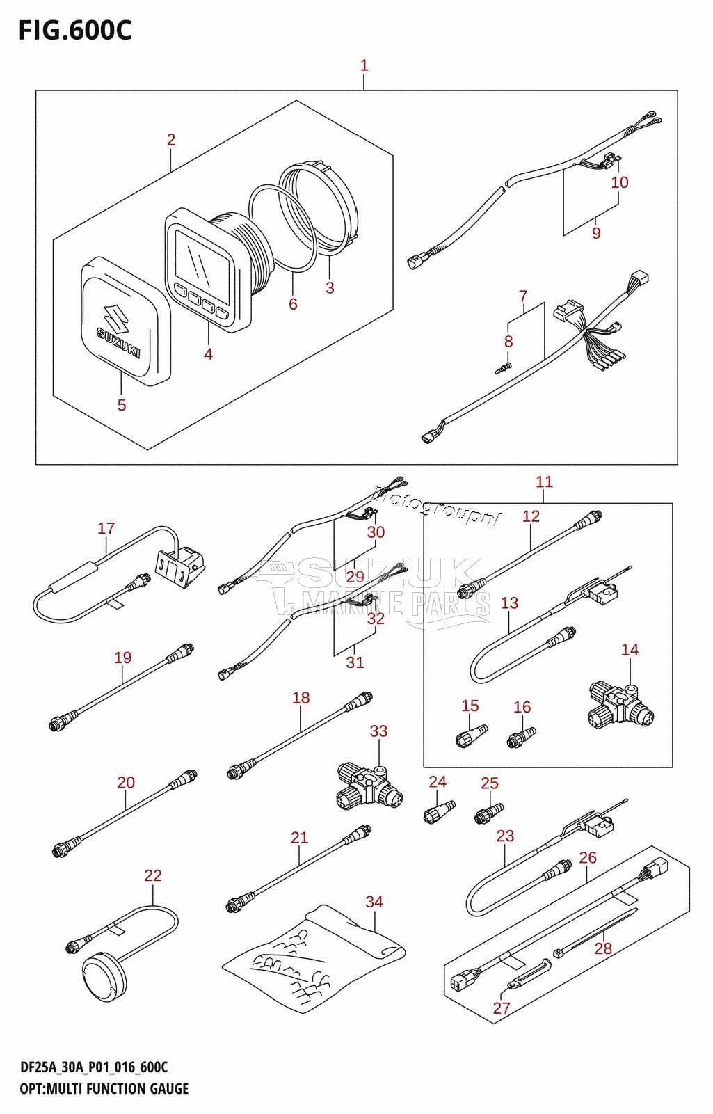 OPT:MULTI FUNCTION GAUGE (DF30AR:P01)