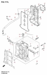 DF40A From 04003F-310001 (E01)  2013 drawing CYLINDER HEAD (DF60ATH:E01)