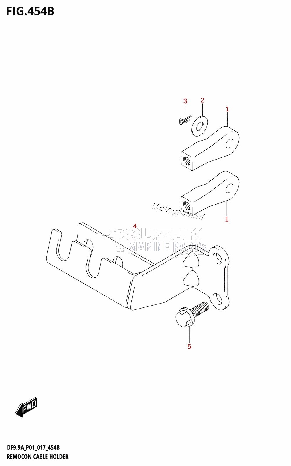 REMOCON CABLE HOLDER (DF9.9AR:P01)