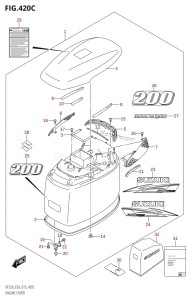 DF250T From 25004F-510001 (E03)  2015 drawing ENGINE COVER (DF200Z:E03)