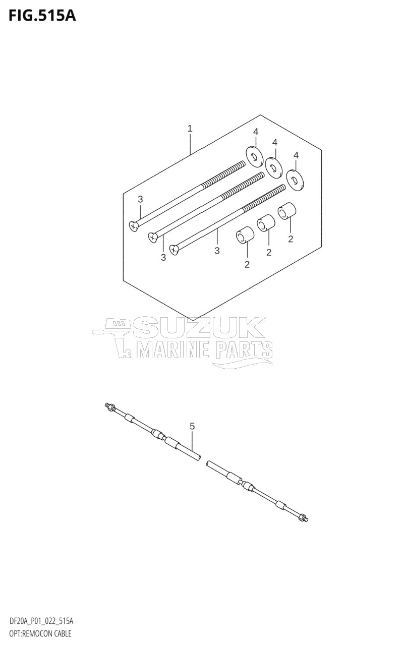 OPT:REMOCON CABLE (DF9.9B,DF9.9BR,DF9.9BT,DF15A,DF15AR,DF15AT)