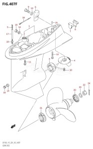 DF115T From 11502F-210001 (E01 E40)  2012 drawing GEAR CASE (DF115Z:E40)