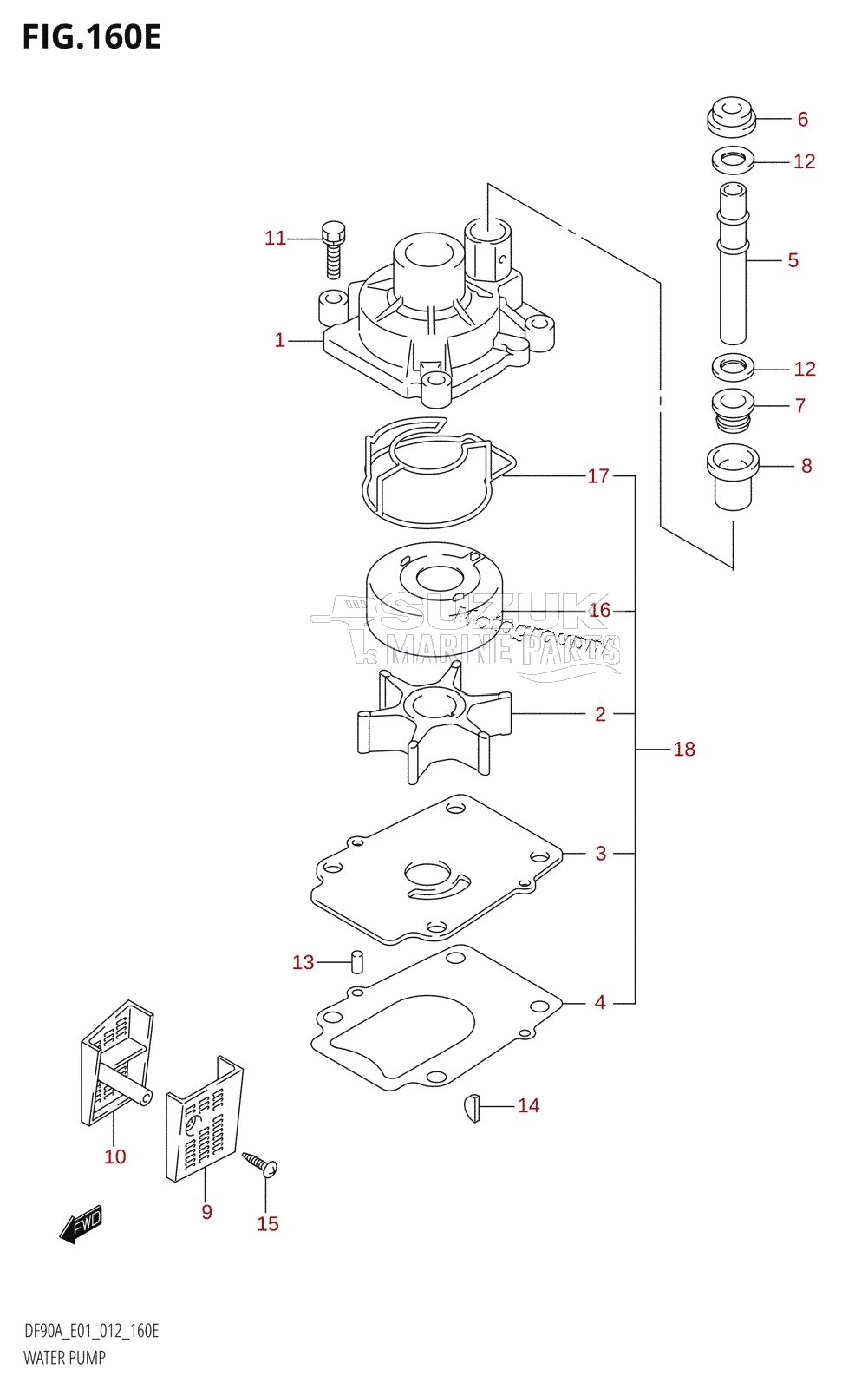 WATER PUMP (DF80A:E01)