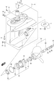 Outboard DF 30A drawing Gear Case