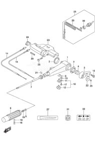 DF 9.9A drawing Tiller Handle