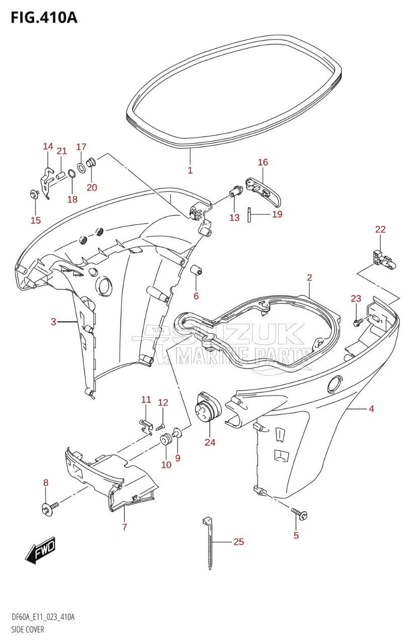 SIDE COVER (DF40A,DF40AQH,DF40ATH,DF40AST,DF50A,DF50ATH,DF60A,DF60AQH,DF60ATH,DF40ASVT)