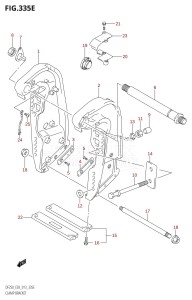 DF250 From 25003F-310001 (E03)  2013 drawing CLAMP BRACKET (DF250T:E03:(X-TRANSOM,XX-TRANSOM))