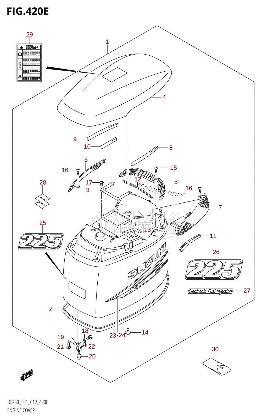 ENGINE COVER (DF225T:E01)