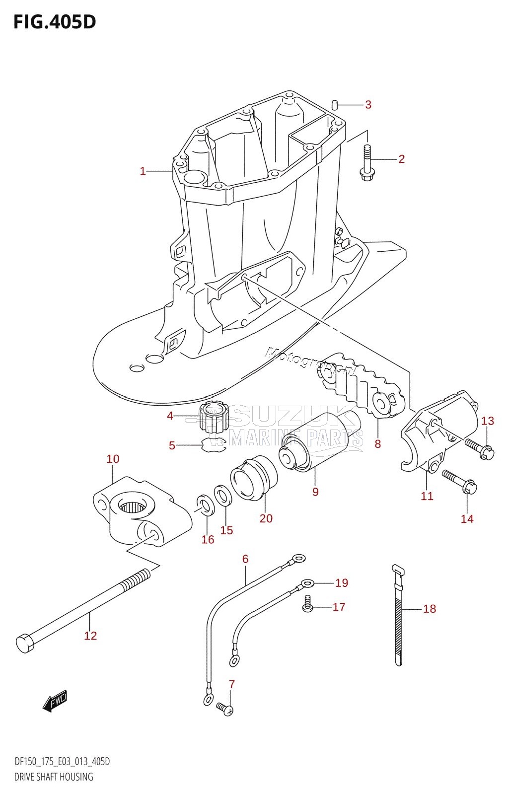 DRIVE SHAFT HOUSING (DF175Z:E03)