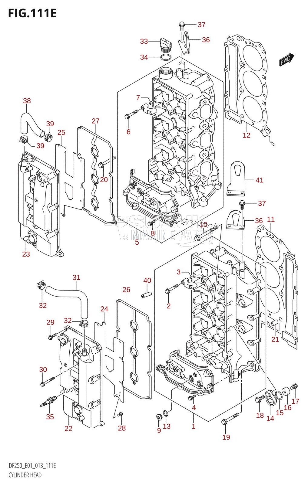 CYLINDER HEAD (DF225T:E01)