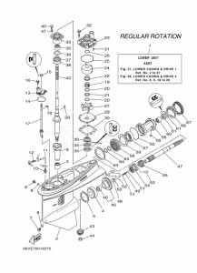 F115AETL drawing PROPELLER-HOUSING-AND-TRANSMISSION-1