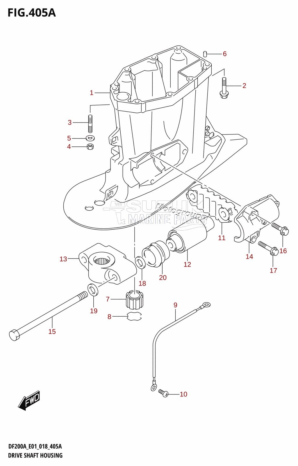 DRIVE SHAFT HOUSING (DF200AT)