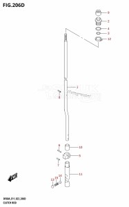 DF50A From 05003F-040001 (E01 E03 E11)  2020 drawing CLUTCH ROD ((DF60A,DF60AQH,DF60ATH):E40)