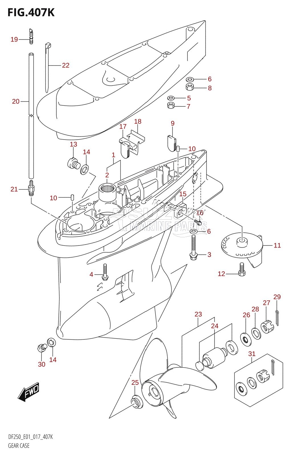 GEAR CASE (DF250T:E40)