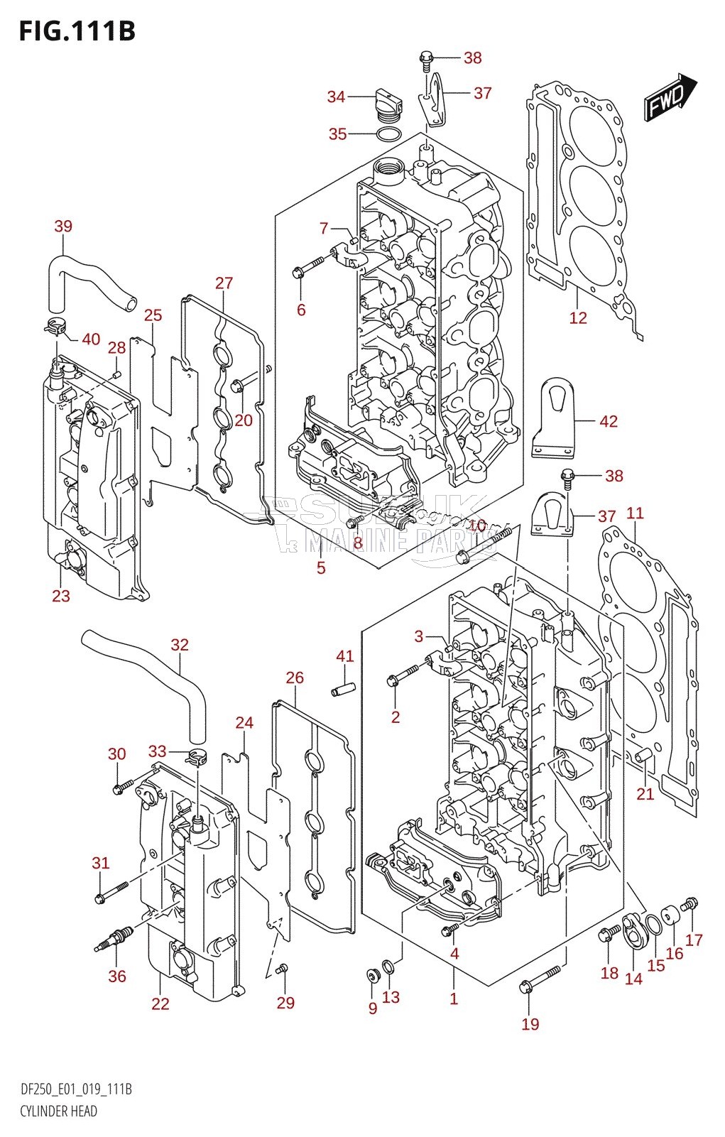 CYLINDER HEAD (DF250T,DF250Z)