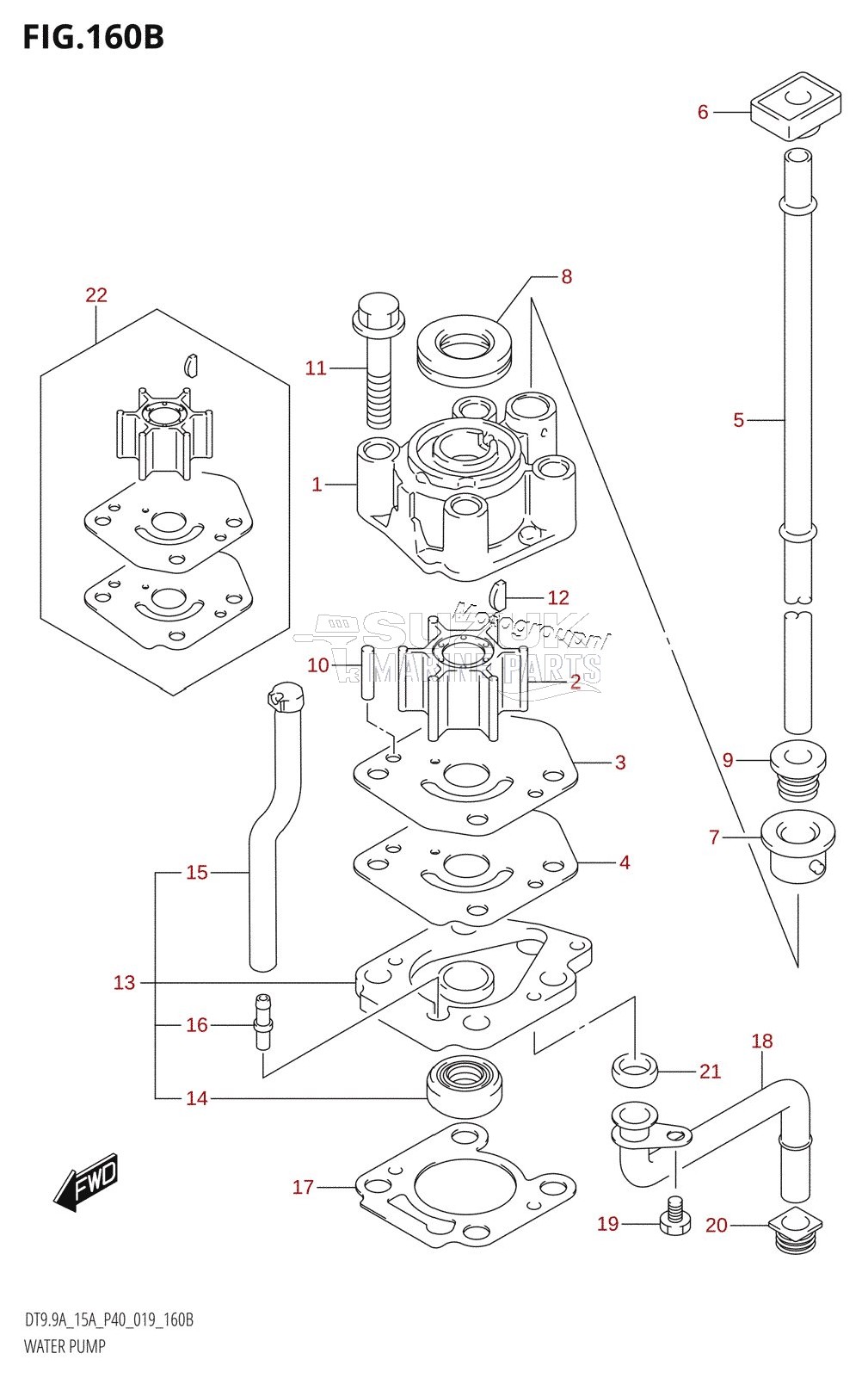 WATER PUMP (DT9.9AK:P40)