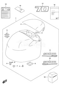 DF 70A drawing Engine Cover