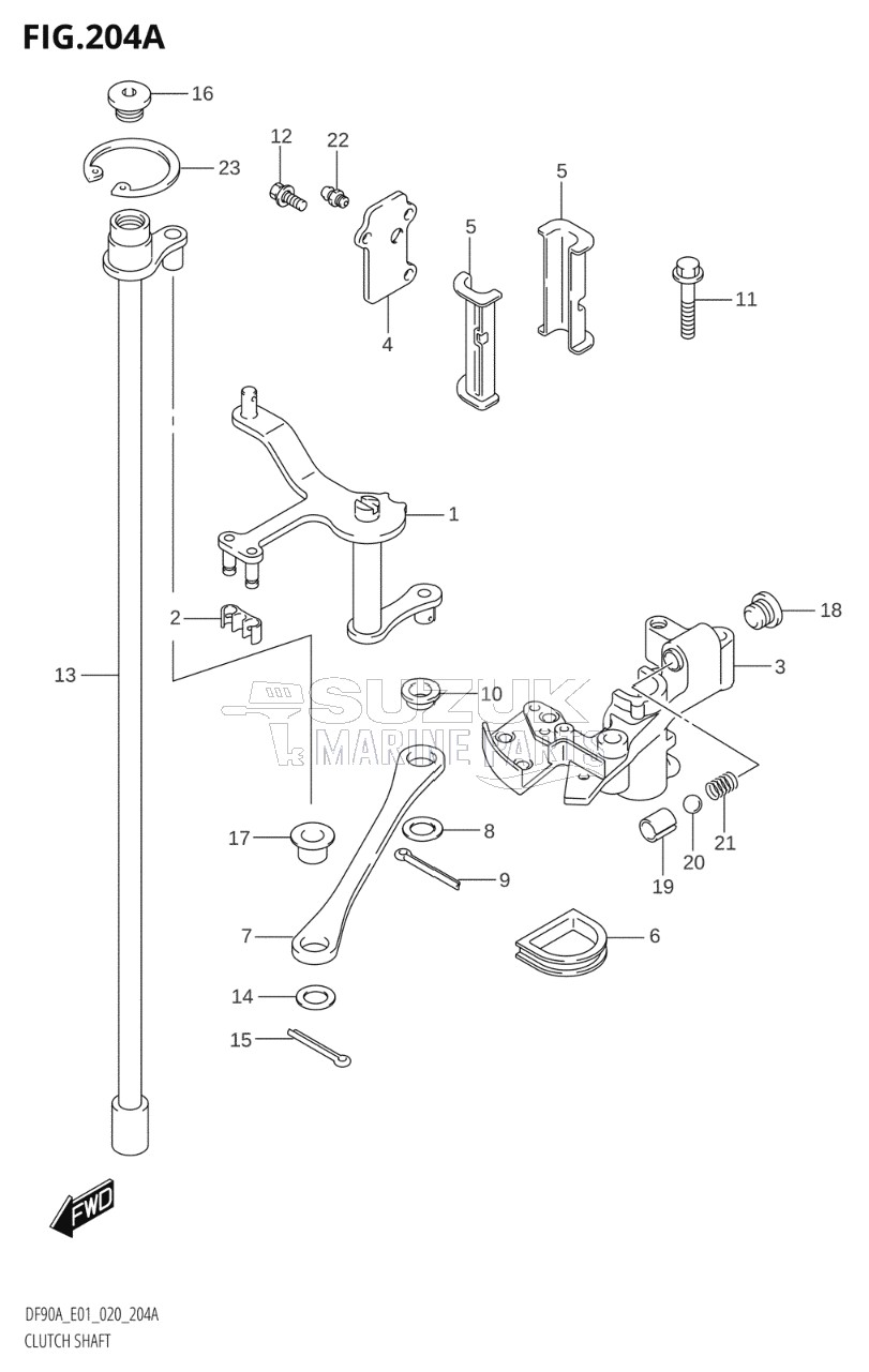 CLUTCH SHAFT (DF70A,DF70ATH,DF80A,DF90A,DF90ATH)