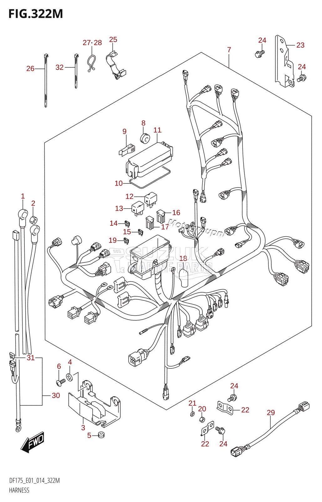 HARNESS (DF175TG:E40)