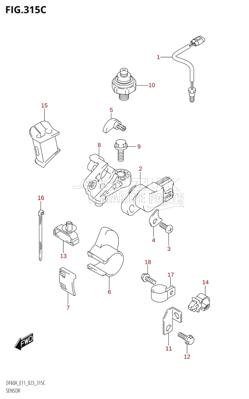 SENSOR (DF40AST,DF60A,DF60ATH,DF50AVT,DF50AVTH,DF60AVT,DF40ASVT,DF60AVTH)