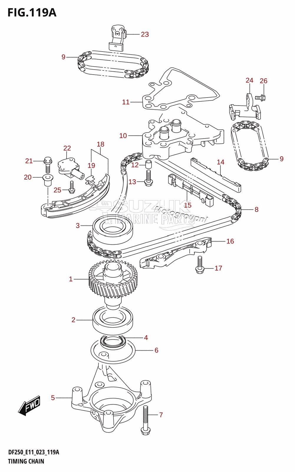 TIMING CHAIN (DF200T,DF200Z,DF225T,DF225Z,DF250T,DF250Z)