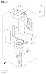 DF70A From 07003F-210001 (E01 E40)  2012 drawing OPT:GASKET SET (DF90ATH:E01)