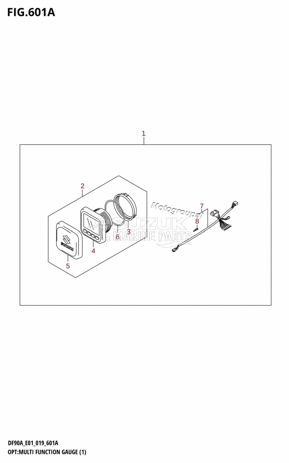 OPT:MULTI FUNCTION GAUGE (1) (DF70A,DF80A,DF90A,DF100B)