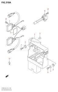 DF250A From 25003P-310001 (E03)  2013 drawing RECTIFIER /​ IGNITION COIL