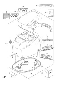 Outboard DF 115A drawing Engine Cover