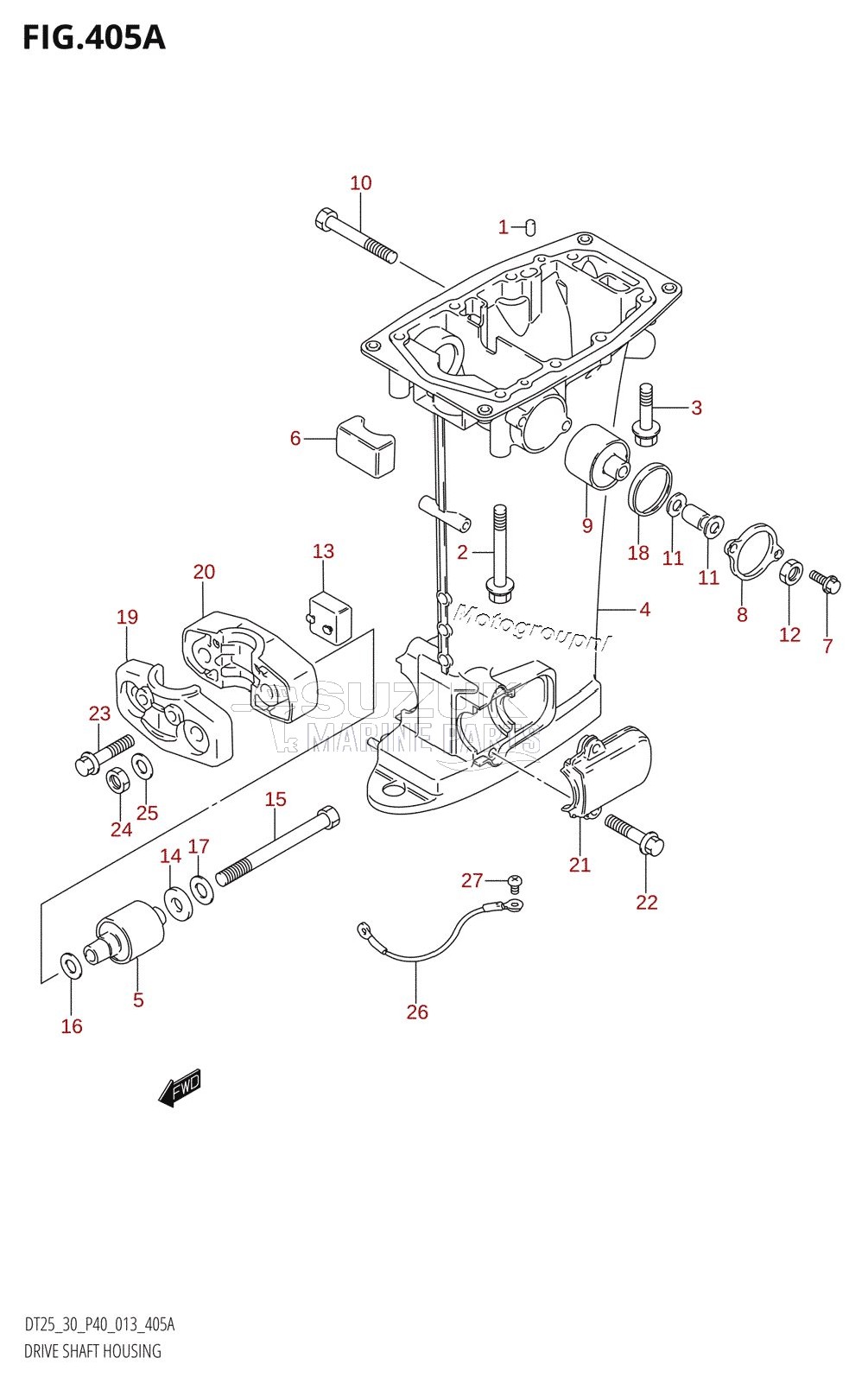 DRIVE SHAFT HOUSING (DT25K:P36)