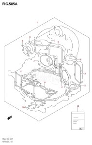 DF25 From 02502F-780001 (E03)  2007 drawing OPT:GASKET SET