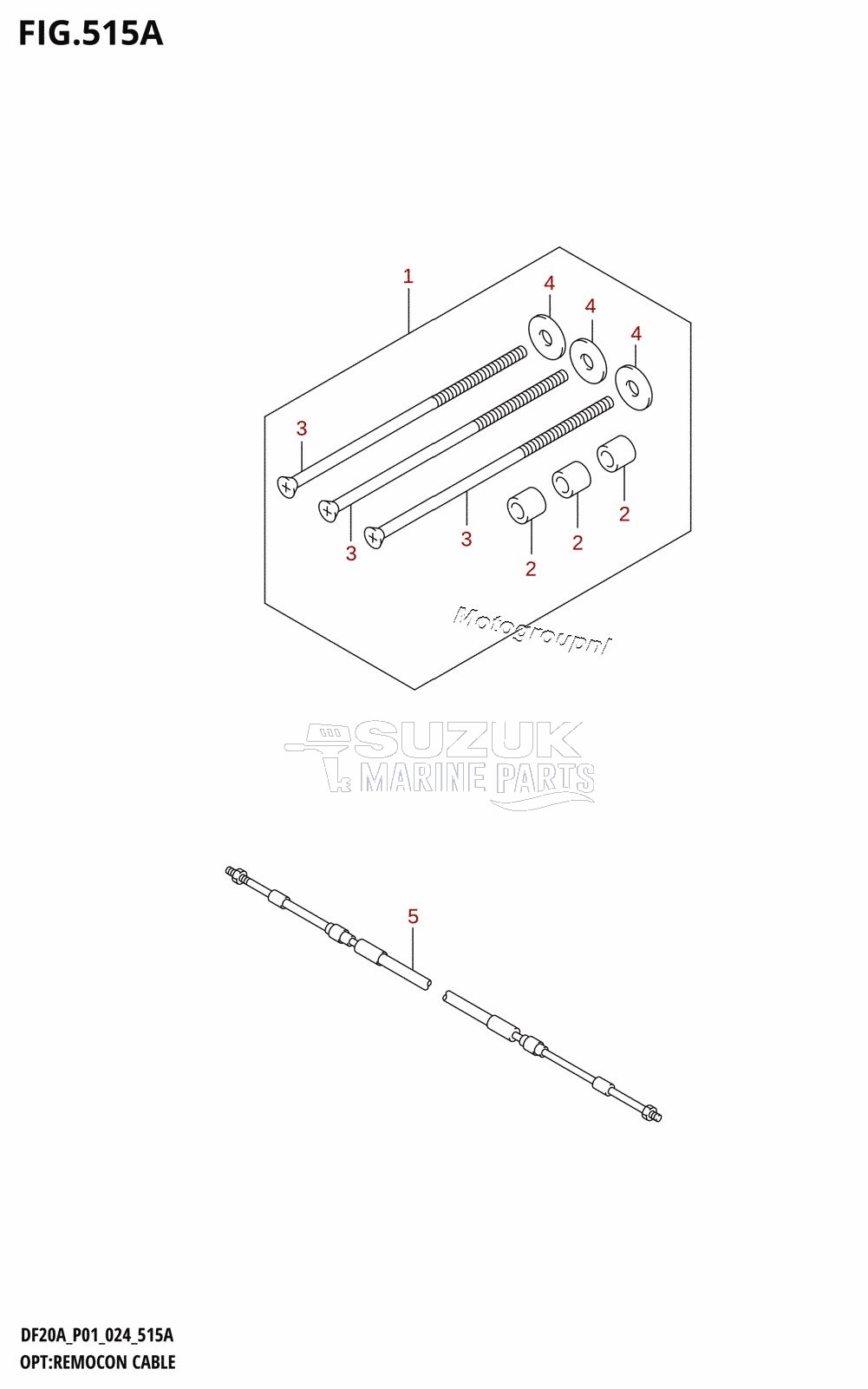 OPT:REMOCON CABLE (DF9.9B,DF9.9BR,DF15A,DF15AR,DF15AT,DF20A,DF20AR,DF20AT)