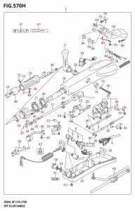 DF40A From 04003F-410001 (E01)  2014 drawing OPT:TILLER HANDLE (DF60AVT:E40)