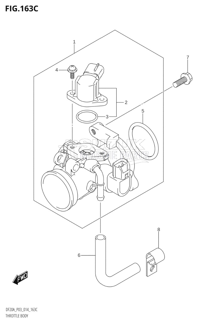 THROTTLE BODY (DF9.9BT:P03)