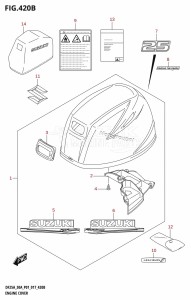 DF25A From 02504F-710001 (P01)  2017 drawing ENGINE COVER (DF25AR:P01)